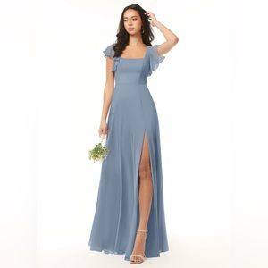 Azazie Bondi dress in Dusty Blue